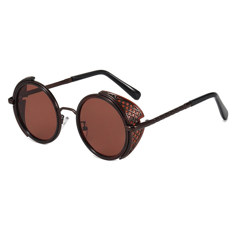 Retro Round Steampunk Sunglasses UV400 Unisex