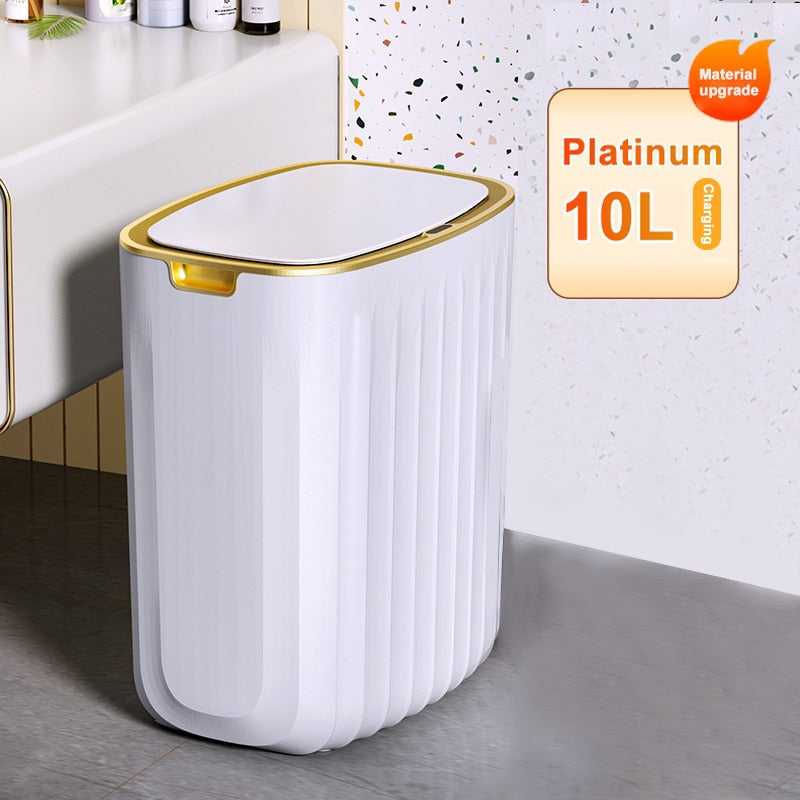 Touchless Trash Can, Open and Close Without Touch Smart Sensor Garbage Can