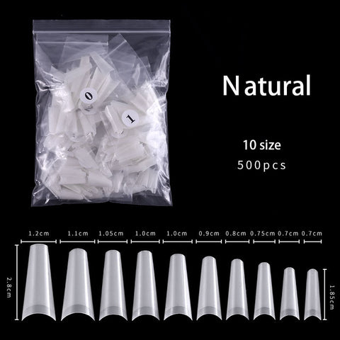 French Coffin False Nails Natural Transparent Press On Nail Art Manicure Beauty Gift