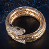 Popular Punk Gold Color Snake Bangle Spiral Bracelet