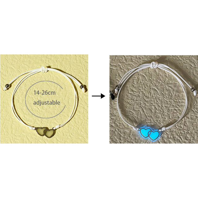 Luminous Glow In The Dark Bracelet Lotus Charm Flower Shaped Charm Bracelet for Women Natural Turquoise Stones Ladies Yoga Prayer Jewelry