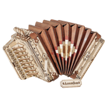 Wooden Craft Kits for Kids 3D Musical Instrument Wooden Puzzle Game Assembly Saxophone Drum 4 Kinds DIY Kit Accordion Cello Toy Gifts for Children