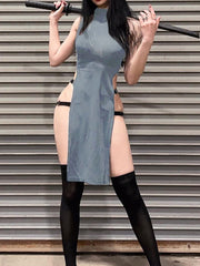 Sexy High Slit Dress Cosplay Split Japanese Dress