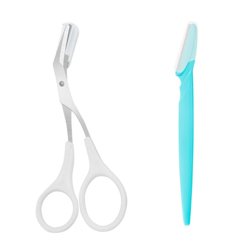 Eyebrow Trimmer Scissors Comb Beauty Grooming Tool Precise Shaping Personal Care Accessory