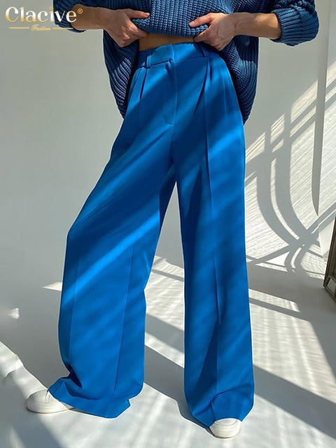 High Waist Wide Leg Flare Pants Women Loose Casual Comfortable Everyday Fashion Trousers