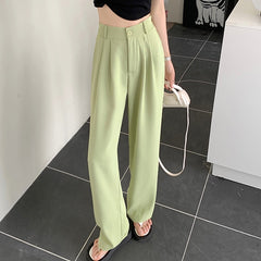 New Wide Leg Korean Style High Waist Pants