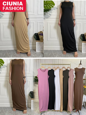 Fashionable Women`s Hijab Inner Dress Middle East Dubai Casual Clothing