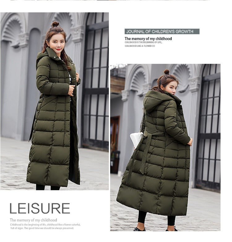 Women's Warm Fashion Winter Coat Fur Collar Long Coat