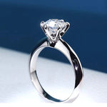 GRA Certified 5CT Moissanite Ring VVS1 Round Lab Diamond Solitaire Ring Promise / Engagement