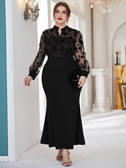 Plus Size Elegant Maxi Dress Women Casual Spring Comfortable Everyday Fashion Dress