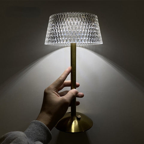 LED Table Lamp Cordless USB Rechargeable Touch Dimming Night Light Desk Home Decor Bedroom