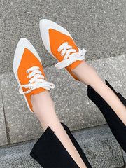 pointed sneakers Orange