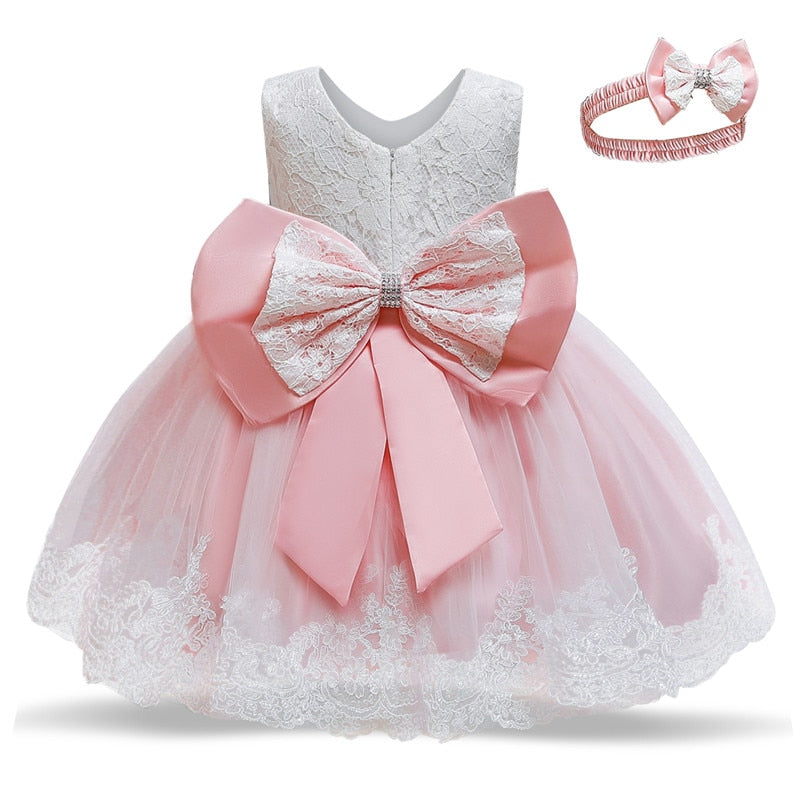 First Birthday Baby Girl Dress Newborn Baby/Toddler Sizes Christening Baptism Dresses