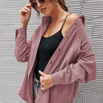 Autumn Womens Long Corduroy  Jacket