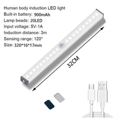 Stick-on Anywhere Portable Motion Sensor Light Wireless LED Under Cabinet/Closet Rechargeable Light