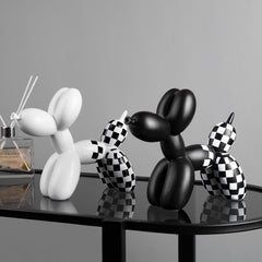 Resin Balloon Dog Statue Abstract Art Decor Resin Animal Sculpture Creative Animal Ornament Home Decor