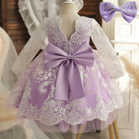 Baby Girl Dress First Birthday Christening Baptism Newborn Toddler Sizes Elegant Gift