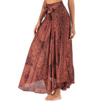 Women's Long Bohemian High Waist Bandage Skirt Hippie Mandala Skirt