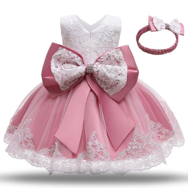 First Birthday Baby Girl Dress Newborn Baby/Toddler Sizes Christening Baptism Dresses