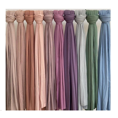 Jersey Hijab Scarf Women Soft Headwrap Shawl Breathable Casual Everyday Fashion Accessory