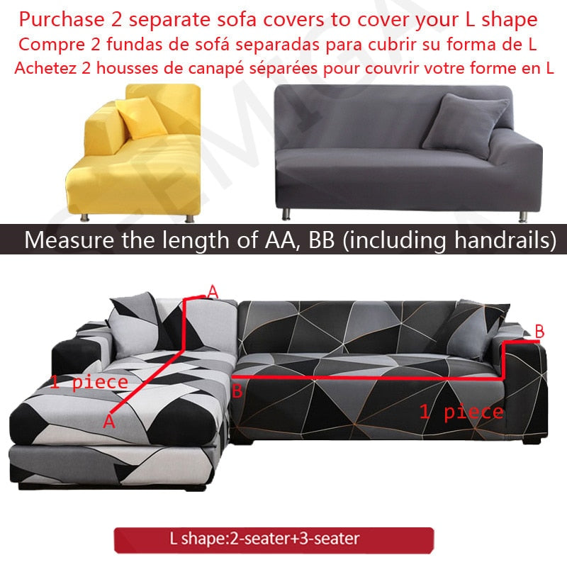 Geometric Elastic Stretch Crystal Print Sofa Cover