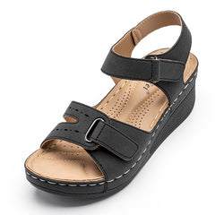 Women's Sandals Cute Summer Sandals With Wedge Heels Velcro