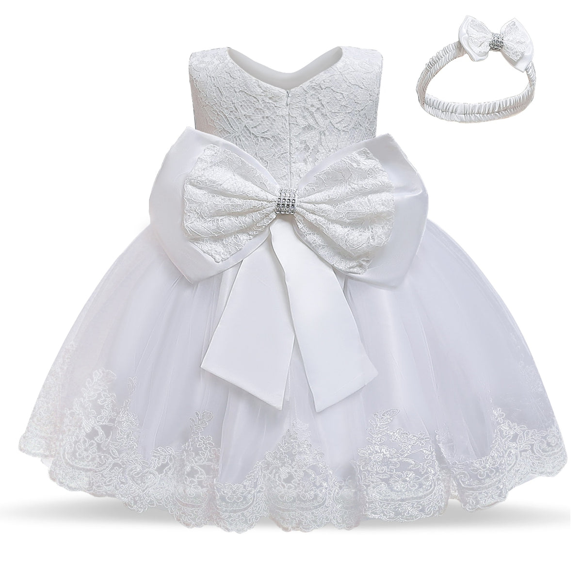 Baby Girl Dress First Birthday Christening Baptism Newborn Toddler Sizes Elegant Gift
