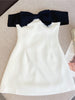 Women's Sleeveless Black Bow Strapless Short Dress High Waist Slim Mini Dress