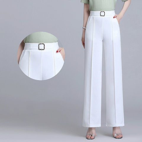 High Waist Wide Leg Dress Pants Women Oversized Loose Office Casual Spring Summer 4XL Fashion