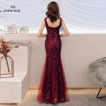 Elegant Prom Dresses Sleeveless Sequin High Slit Maxi Dress