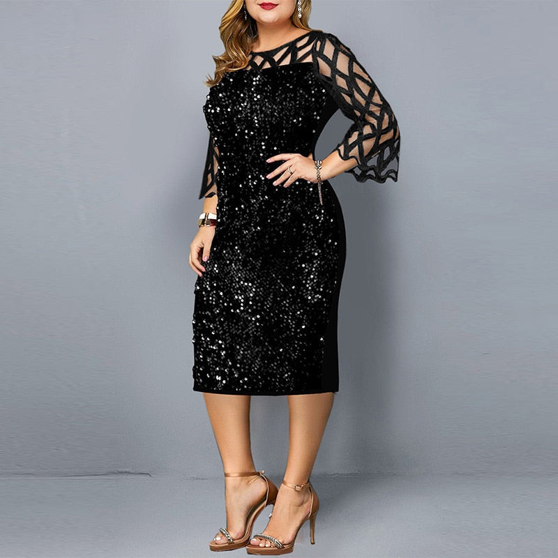 women's plus size club dresses SCOMCHIC Summer Dress Casual Midi Black Because the chest is designed with double Classic Style Plus Size Women