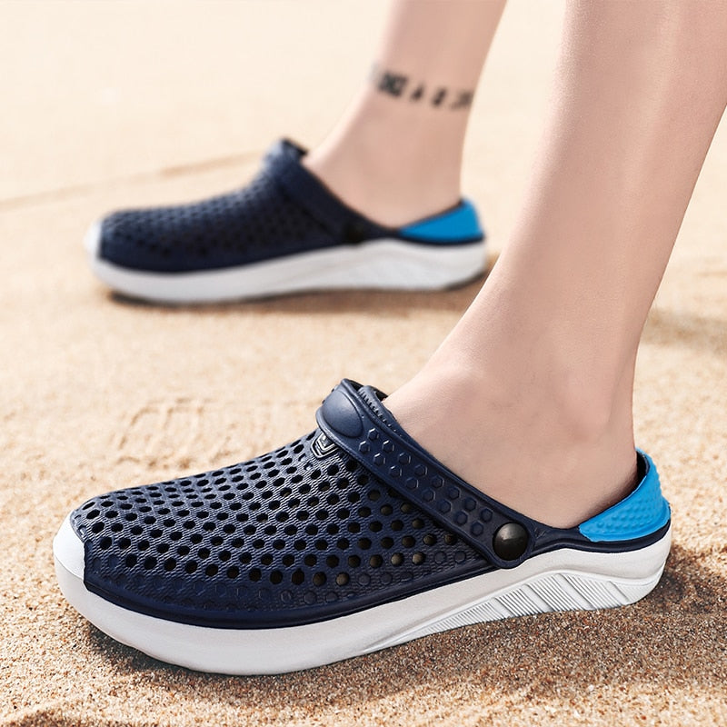 Unisex Fashion Beach Sandals Thick Sole Slipper Waterproof Anti-Slip Sandals Flip Flops for Women Men