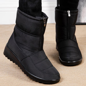Womens Winter Boots Low Heels Ankle Boot For Snowy Weather