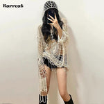 Hooded Knitwear Pullover Spider Web Hole Jumpers Irregular Hollow Out Pullover Grunge