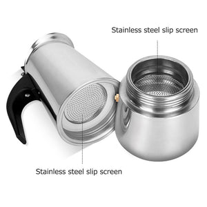 Portable Mocha Stove Latte Espresso Filter Coffee Pot