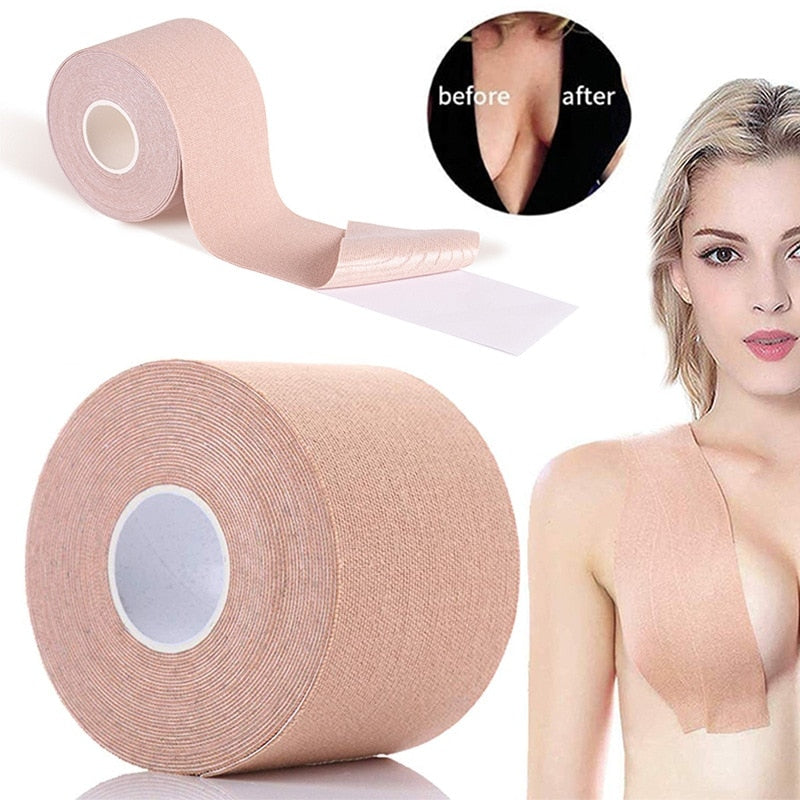 Risque Body Lift Tape Sticky Breathable Adhesive Tape For Strapless Dress, Lift Up Bra Chest Cover