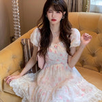 Floral Lace Korean Style Summer Mini Dress