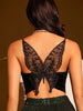 Butterfly Embroidered Mesh Top for Women  V-neck Spaghetti Strap Crop Top