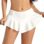 Women's Sports Shorts Tennis Skirt Girls Short Ruffled Skirt w/ Built In Shorts