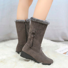 High Boot Women Winter Suede Fur Boots