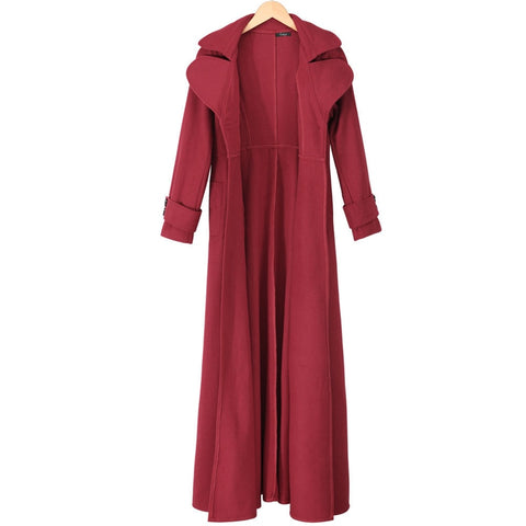 High Collar Wool Coat Women Warm Elegant Casual Autumn Winter Outerwear Fashion