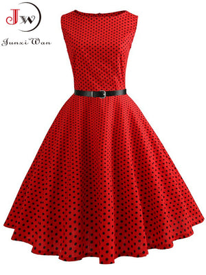 Summer Womens Dresses Vintage Swing Party Dress