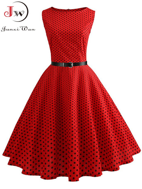 Vintage Swing Party Dress Women Casual Elegant Beach Vacation Summer Fashion Dress