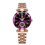 Rose Gold Womens Steel Quartz Wristwatch
