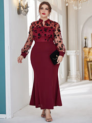 Women's Plus Size Elegant Spring Maxi Dress