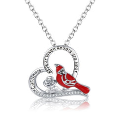 Cardinal Parrot Moon Necklace