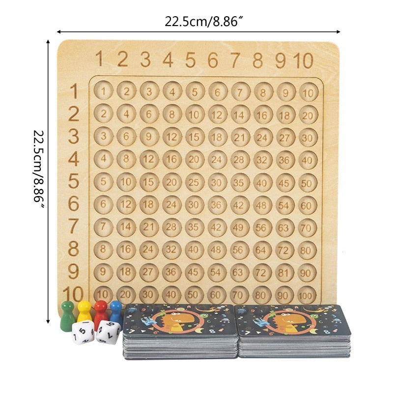 Wooden Multiplication Board Game