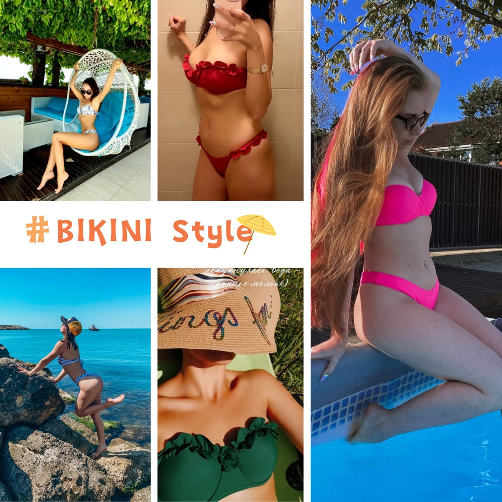 Sexy Women's Bikini Soft High Quality Swimsuit Push-up Bra