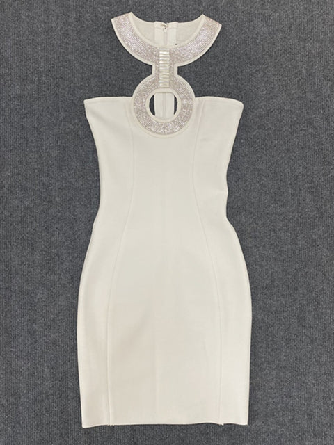 Halter Backless Sequin Mini Dress Women Sparkly Elegant Evening Party Club Fashion Dress