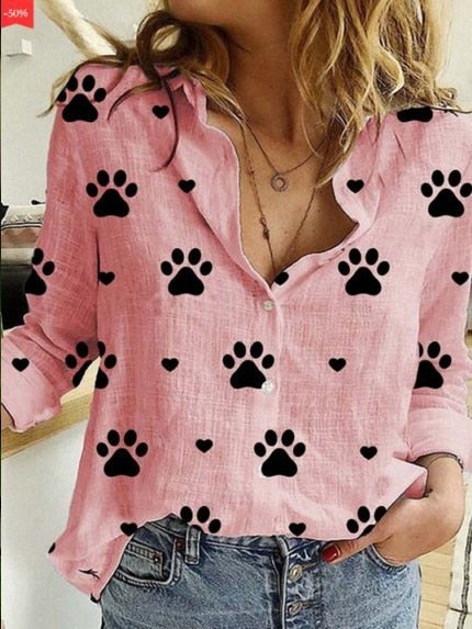 Cotton Linen Long Sleeve Button Shirt Women Plus Size Casual Comfortable Summer Fashion